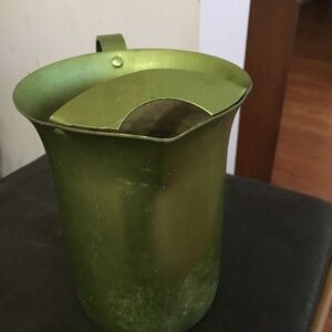 1950  Color Craft  Green Aluminum Pitcher